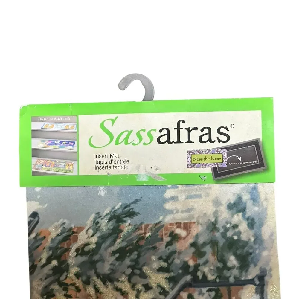 Evergreen Snow Place Like Home Sassafras Switch Door Mat Snowman Christmas 10x22
